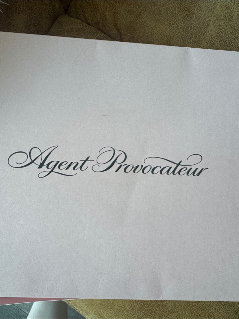 Agent Provocateur White Box Top with Black Script Logo